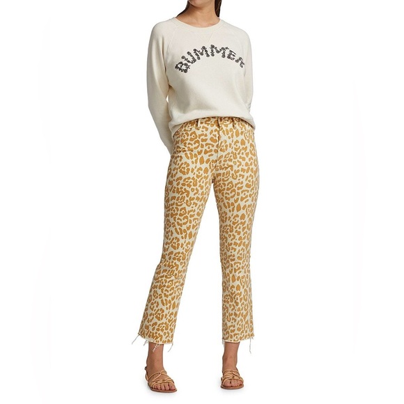 MOTHER The Hustler Ankle Fray Printed Jeans - Picture 2 of 16